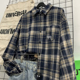 Pulse embroidered tartan checkered shirt (3 colors)