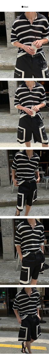 [S/S] Scasi border collar knit (2color)