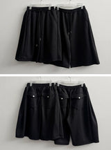 ラーサイドピンタックバックポケットトレーニングバミューダショーツ