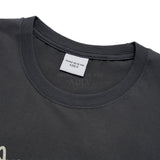 24FW CHAIN EMBOSSING SCRIPT PRINTING SHORT SLEEVE T-SHIRT CHARCOAL 
