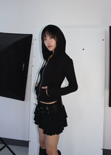 RIB SLIM HOOD ZIP-UP