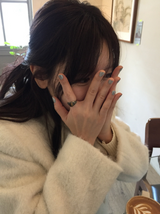 センバーアンティーク原石シルバーリング