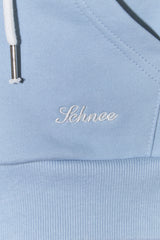 TRACK LACE HOOD ZIP UP - SOFT BLUE