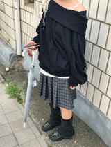 Rib Vintage Check Skirt