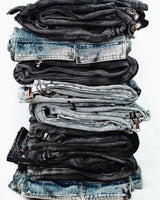 WASH-DENIM CARGO PANTS MULTI POCKET (Black)