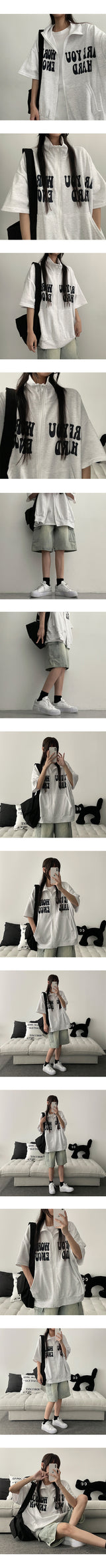 Cherheyneck Short Sleeve Zip-Up