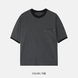 Crop pigment ringer tee