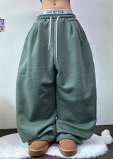 フリース🔥ヘザー🔥バルーンロングワイドパンツ💚💙💛🩶 7カラー