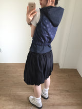 Layered Dot Hoodie Vest (2color)