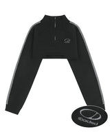 Zipper Crop Knit Bolero