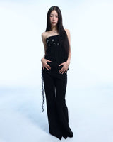 Eyelet 2 - Way Wrap Skirt - Black