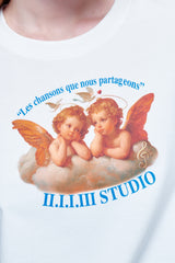 Loose fit Tshirts Twin angels