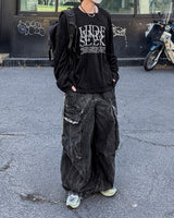 ヒドシックオーバーサイズニットロングスリーブTシャツ