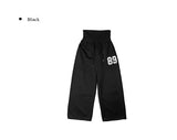Pinbo Lettering Folding Wide Banding Sweatpants