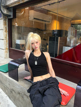 stone halter sleeveless