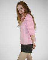 CANDY STRIPE 3/4 SLEEVE SHIRT