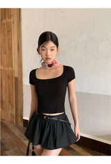 Real Flower Black Short Sleeve Tee