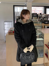 Qudit Quilted Double Short Coat