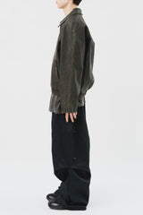 Dex Washed Leather Jumper (2color)