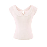 Luelle Eyelet Collar Knit