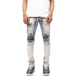 M1 Tri Biker Cream Stone - Celana Jeans