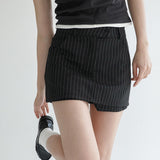 [Frisen] Stripe Mini Skirt Pants - 2 colors