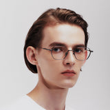 Knouun Square titanium glasses CODE. 102. A Dark Gray