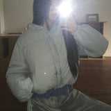 Chetky Basic Pastel Wellon Short Padded Jacket