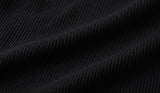 Ribbed Henley-Neck Sleeveless Top Black