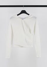 BUTTON WRAP HOOD TEE