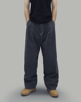 Chiro Stitch Cotton Pants (Charcoal)