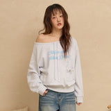 MELLOW DREAM Off Shoulder Sweatshirt
