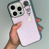 [MADE] STAR LEOPARD PHONE CASE PINK (epoxy silver bumper)