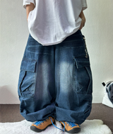 ヒップキャットウォッシングカーゴパラシュートバルーンデニムパンツ 🩵🤎2COLOR🩵S-L🩵