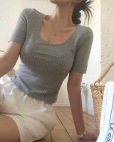 [MADE] ヒルトドットUネック半袖Tシャツ