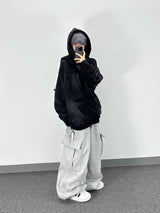 rugged fleece big balloon pants