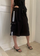 TRACK EYELET BERMUDA PANTS (3color)