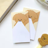 【1+1 SET】 Playful Puppy Memo Pad