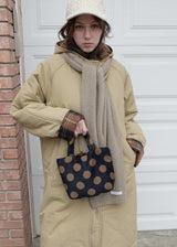 Dot Fur Mini Tote Bag_Navy