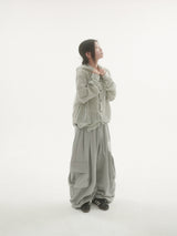By hood check shirt -3C