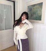 kumachi flower of lace knitwear sk
