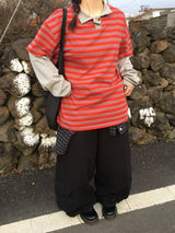 Awesome ストライプ長袖Tシャツ