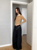 Burton belt wide slacks pants