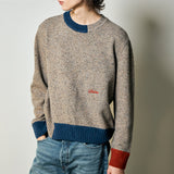 Color Block Crewneck Sweater