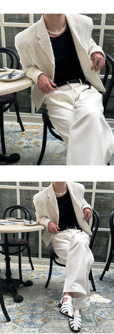 [PREMIUM] Crush glitter tweed jacket(2color)