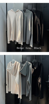 [Unisex] Side zipper hood knit sleeves(3color)