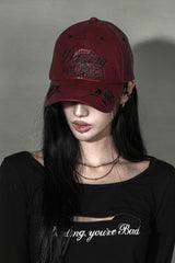 DYB レザーボールキャップ #ワイン