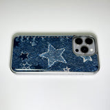 Faded Denim Stardust Phone Case Blue Indigo (SV_Epoxy)