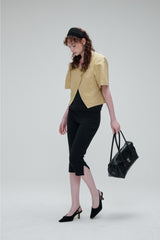 MADE_Arc Flap Long Handle Bag /  BLACK