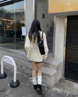 Meld knit hood jumper